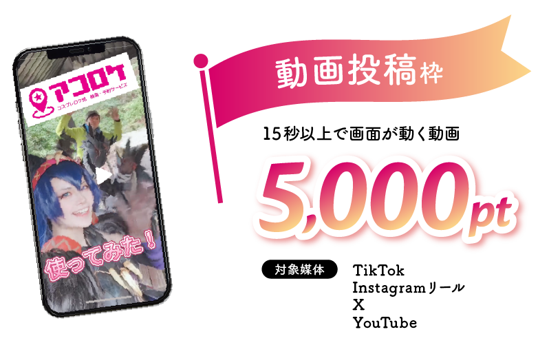 動画投稿枠 5000pt